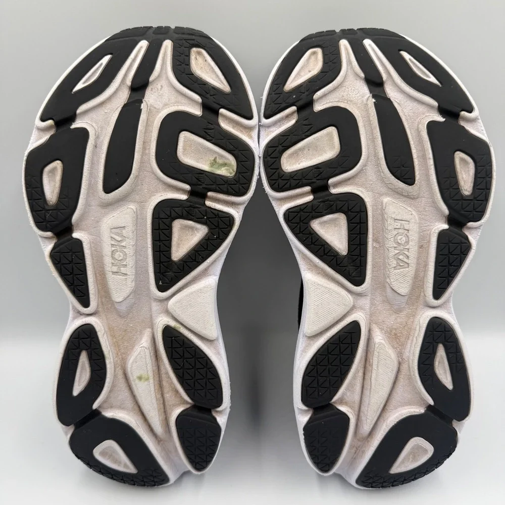 Hoka‎ One One Bondi 8 Black White Running Shoes Women's Size 7.5 D Wide Sneakers